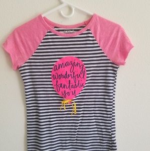 Short Sleeve Balloon Shirt, Striped